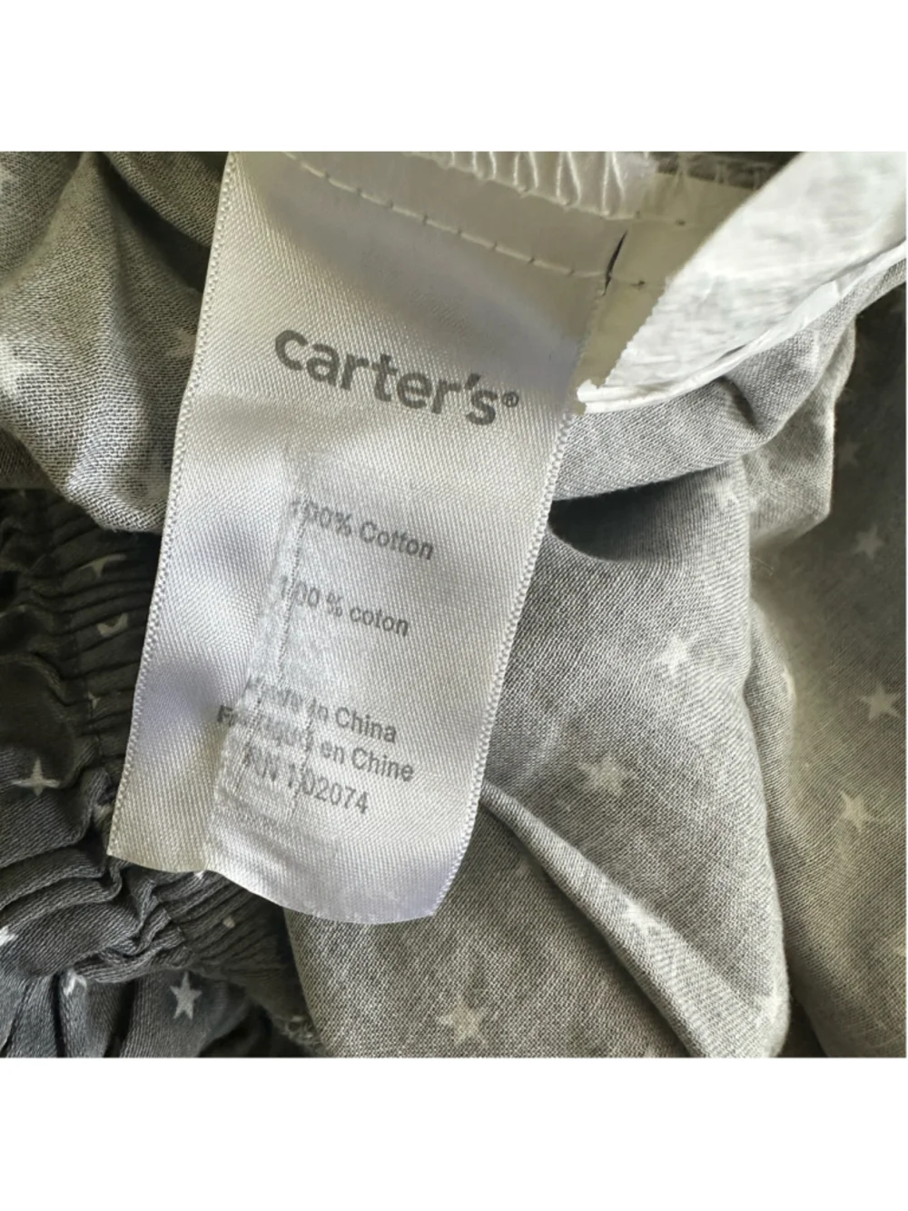 Carter’s Crib Sheets Set of 2 Gray White Sheep Stars 100% Cotton Fitted Baby Bed